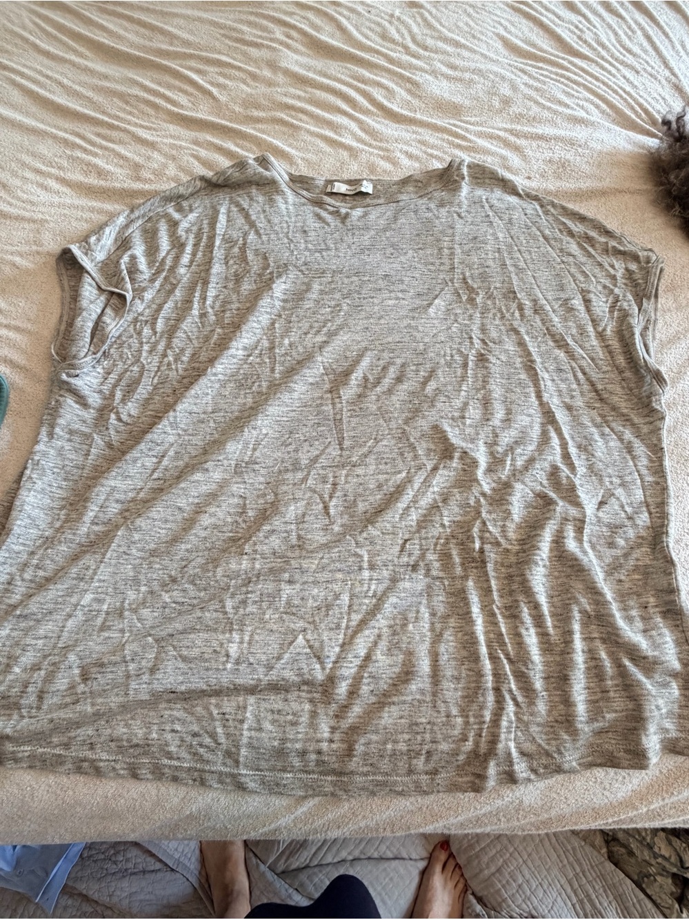 100% Linen T-Shirt Mango- XL